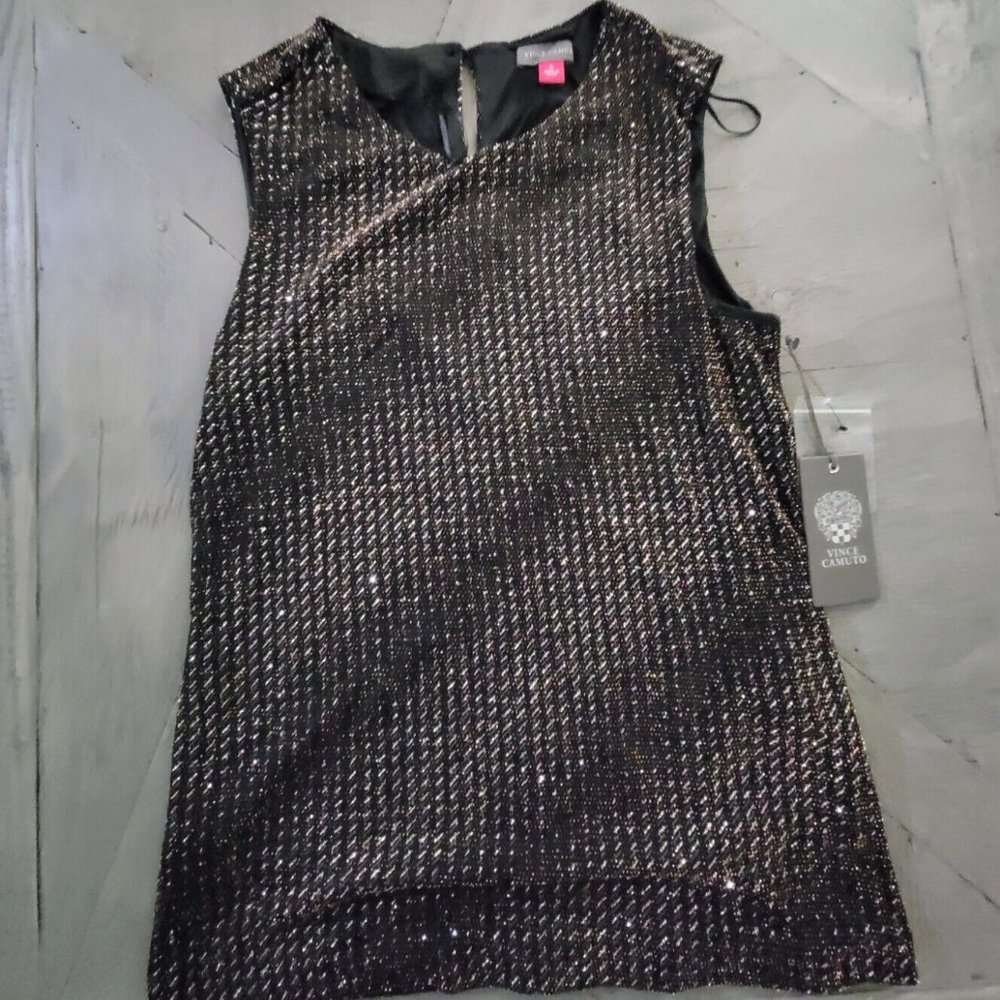 Vince Camuto sleeveless blouse SIZE S - BLACK - BRAND NEW